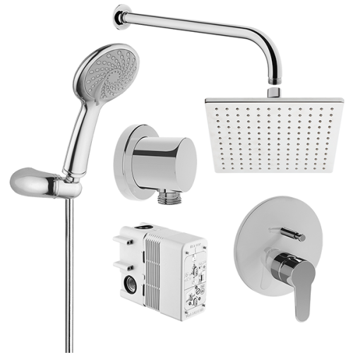 Душевая система Vitra Solid S A49265EXP встраиваемая в стену цвет хром