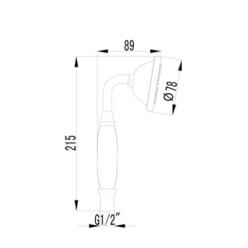 Душевая лейка LeMark LM8007C цвет белый/хром - фото 2