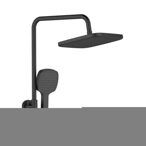 Душевая стойка Orange Thermo T02S4-912b настенная цвет черный с термостатом - фото 4