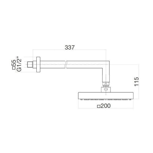 Верхний душ Webert AC0840015 хром - фото 3