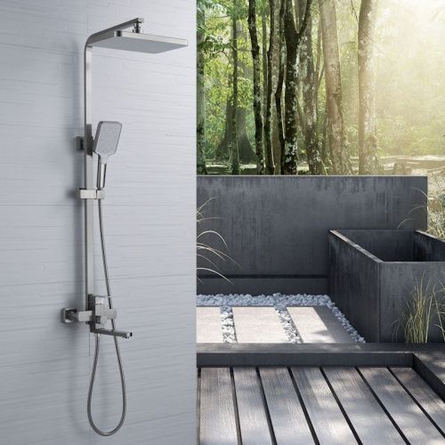 Душевая стойка Shevanik S7036L настенная цвет серый - фото 3