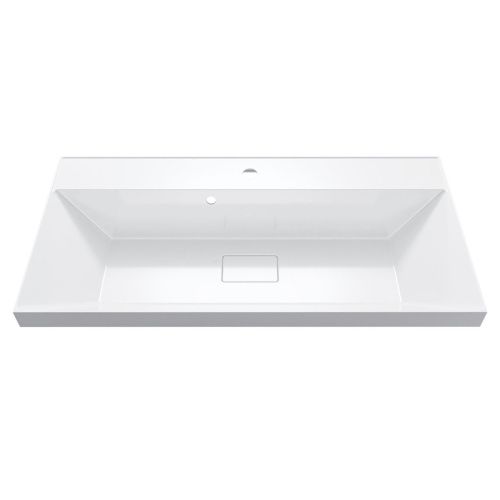 Раковина из литьевого мрамора Uperwood Classic New 291021026 90х45 полувстраиваемая цвет белый - фото 5