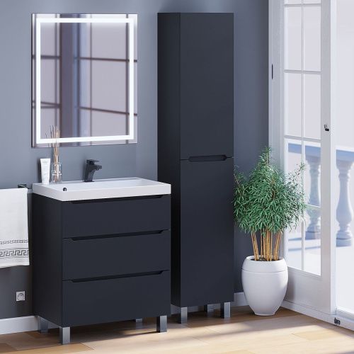 Тумба под раковину Uperwood Tanos 291020333 70х50 напольная цвет черный - фото 3