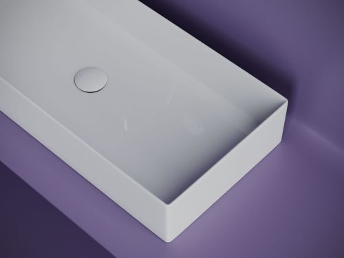 Раковина из сантехнического фарфора Ceramica Nova ELEMENT CN6072 80х40 накладная цвет белый без отверстий под смеситель - фото 5