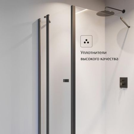 Душевая перегородка Roca CAPITAL 7.M440.9.016.M 90х195 стекло прозрачное профиль черный