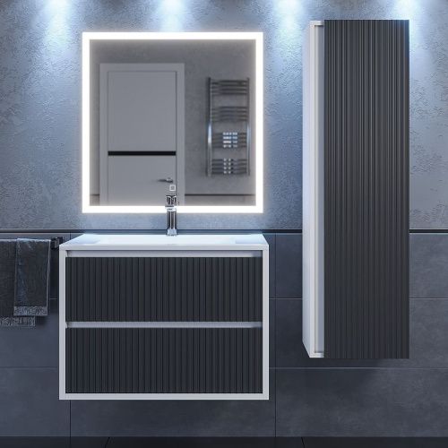 Тумба с раковиной Uperwood Next Premium 3930205163 70х50 цвет серый - фото 3