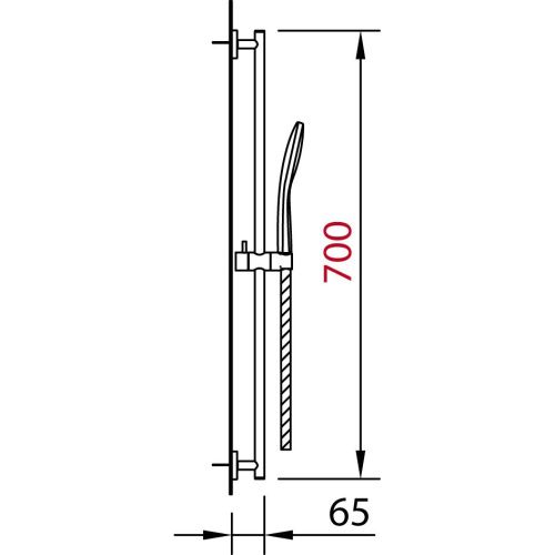 Душевой гарнитур Clever STYLE 99627 настенный хром - фото 2