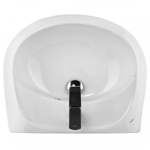 Раковина из сантехнического фарфора Santek Бриз 1WH110451 50х40 подвесная цвет белый 1 отверстие под смеситель - фото 3