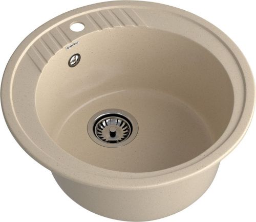 Кухонная мойка Granfest Rondo R-520 кашемир 50х50 цвет бежевый поверхность матовая - фото 2