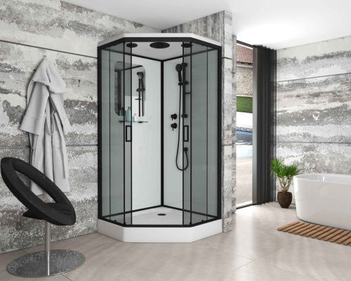 Душевая кабина Niagara Premium 69010134DBLACK 90х90 трапеция с крышей ориентация универсальная - фото 2