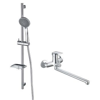 Комплект смесителей Aquatek ВЕГА AQ1033CR настенный хром