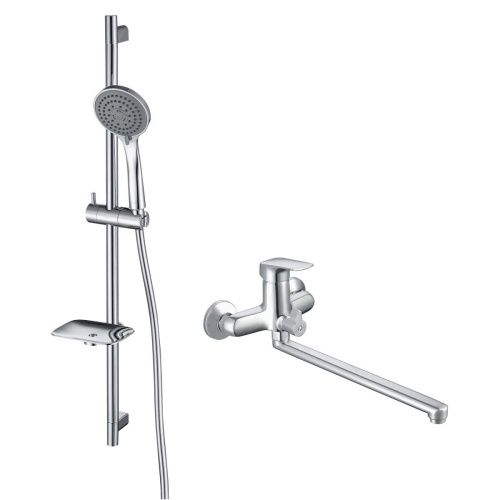 Комплект смесителей Aquatek ВЕГА AQ1033CR настенный хром