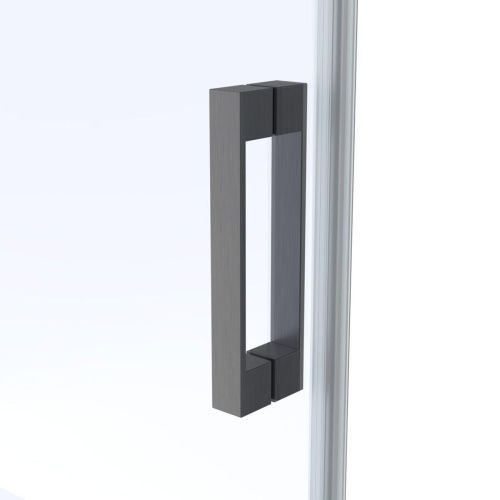 Душевая дверь Vegas-Glass Z2P Protec Z2P Protec 220 06 Moru 220х200 стекло рифленое профиль вороненая сталь - фото 2