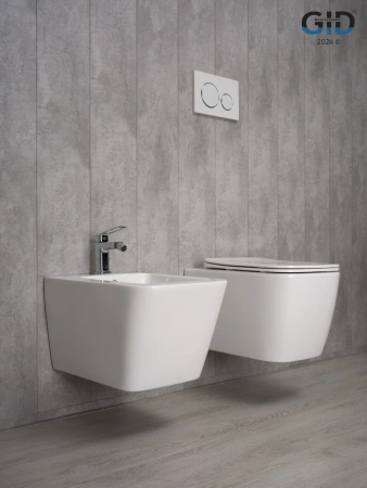 Унитаз подвесной Gid Cuadrado 62254Y белый с сиденьем микролифт безободковый