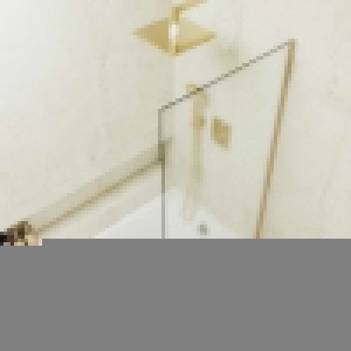 Душевая шторка на ванну Maybah Glass MGV-95-3у 90х140 стекло тонированное профиль золото ориентация универсальная - фото 3