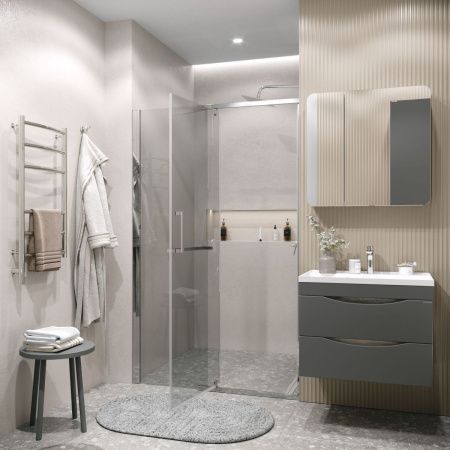 Душевая дверь Grossman Pragma 100.K33.03.100.10.00 100х195 стекло прозрачное профиль хром