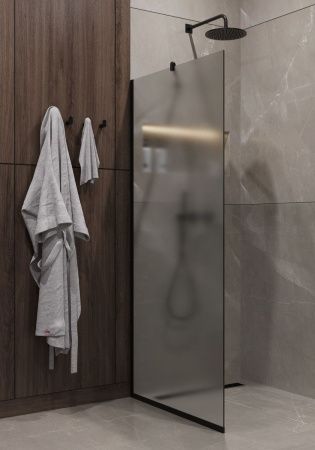 Душевая перегородка Timo T11 120х195 стекло матовое профиль черный