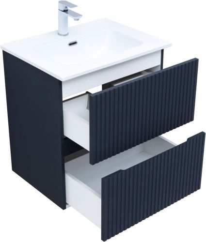 Тумба под раковину Aquanet Джейн 00313300 60х40 подвесная цвет синий - фото 3