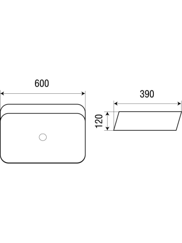 Раковина из сантехнического фаянса WeltWasser WW SK 10000003832 60х40 подвесная цвет белый без отверстий под смеситель - фото 2