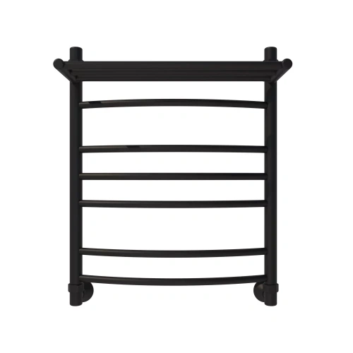 Полотенцесушитель водяной Veconi Nemi-B N6050B-B 50х60 черный - фото 2