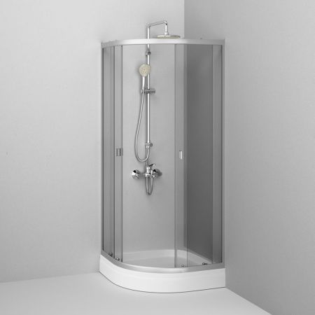 Душевой уголок Am.Pm X-Joy W88E-205-080MT64 80х80 стекло прозрачное профиль хром с поддоном