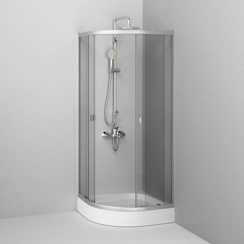 Душевой уголок Am.Pm X-Joy W88E-205-080MT64 80х80 стекло прозрачное профиль хром с поддоном - фото 4