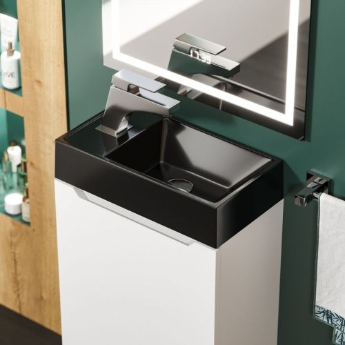 Раковина из искусственного камня Uperwood Classic New 2911021334 40х20 полувстраиваемая цвет черный - фото 4