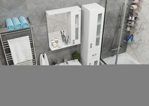 Тумба под раковину Onika Кристалл 106545 60х30 напольная цвет белый - фото 4