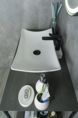 Раковина керамическая Gid Creativo 51129 60х40 накладная цвет белый 1 отверстие под смеситель - фото 3