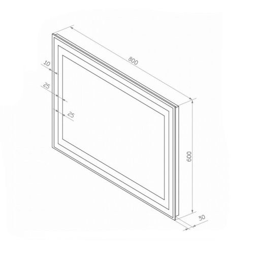 Зеркало с подсветкой Maretti Aria AR148060P16EL 80х60 подвесное - фото 3