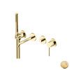 Смеситель для ванны Gattoni CIRCLE TWO 9105/91SG встраиваемый в стену золото