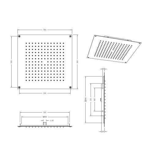 Верхний душ Graffio KINGS 411 KI411NEO черный - фото 3
