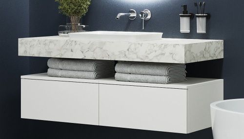 Столешница Velvex UNIT st.UNI.120-630 120х50 подвесная цвет белый - фото 3