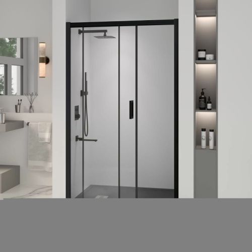 Душевая дверь RGW Passage 350801614-14 140х195 стекло прозрачное профиль черный - фото 2