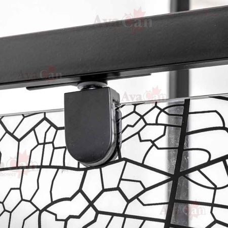 Душевой уголок AvaCan PB90MT 90х90 стекло матовое профиль черный без поддона