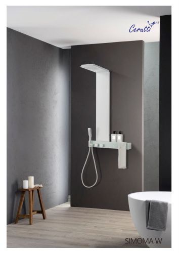 Душевая панель Cerutti SPA CT9661 настенная цвет белый