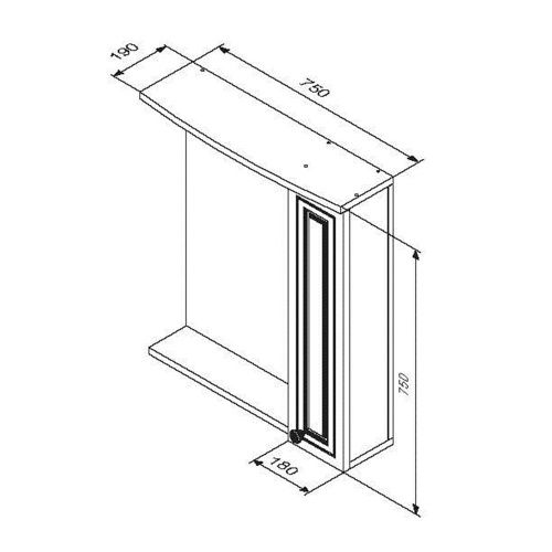 Зеркало-шкаф Damixa Palace One M41MPR0751WG 80х80 подвесной цвет белый - фото 5