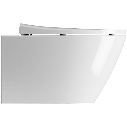 Чаша унитаза подвесная GSI Modo 981611_УЦ/5 цвет белый без сиденья безободковая смыв торнадо (укол в чаше и в трубе слива) - фото 2