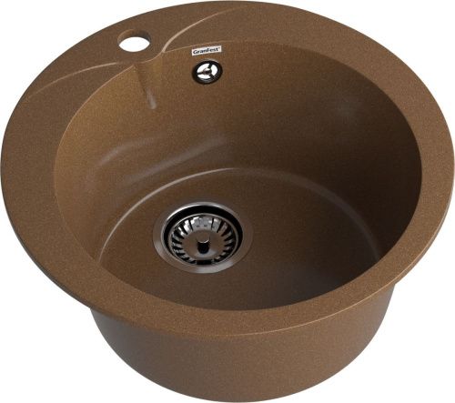Кухонная мойка Granfest Rondo R-480 терракот 50х50 цвет коричневый поверхность матовая - фото 2