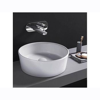 Раковина из сантехнического фаянса Hatria HAPPY HOUR Y1VG01 40х40 накладная цвет белый