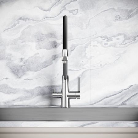 Смеситель для кухни Sancos Nolia SC12003SS на мойку черный/нержавеющая сталь