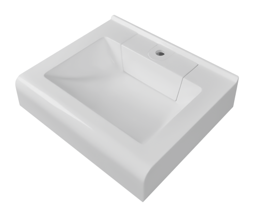 Раковина мебельная из искусственного камня Marko Корса 60 5209600 60х50 подвесная цвет белый - фото 4