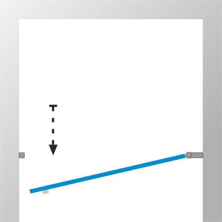 Душевая дверь Тритон Уно Щ0000036858 90х185 стекло прозрачное профиль хром