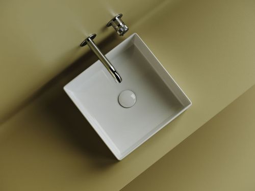 Раковина из сантехнического фарфора Ceramica Nova ELEMENT CN6068 40х40 накладная цвет белый без отверстий под смеситель - фото 4