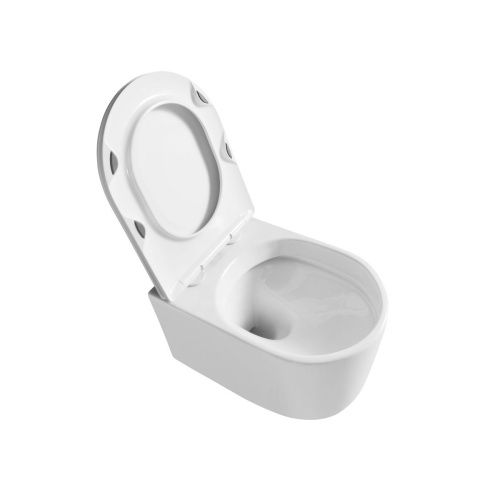 Унитаз подвесной Grossman Thin Rim GR-5602S белый с сиденьем микролифт безободковый каскадный смыв - фото 3