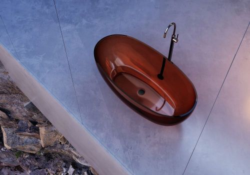 Ванна из полиэфирной смолы Abber Kristall AT9703Opal 170х80 отдельностоящая овальная - фото 5