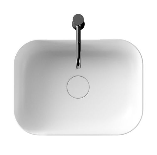 Раковина керамическая Alice Unica 32190108 50х40 накладная цвет черный без отверстий под смеситель