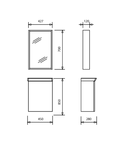 Тумба с раковиной Creavit Mio MI0045.00 50х30 - фото 2