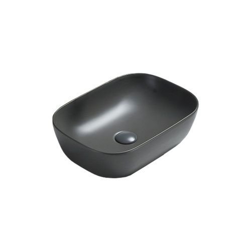 Раковина из сантехнического фарфора Vincea VBS-102MA 50х30 накладная цвет черный без отверстий под смеситель - фото 2