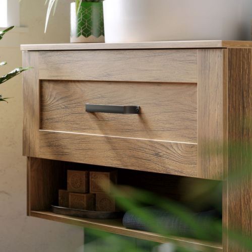 Тумба под раковину Aqwella Y CRF0108DB 80х50 подвесная цвет коричневый - фото 5